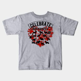 CELEBRATE DIVERSITY DOG Kids T-Shirt